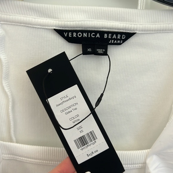 NWT - Veronica Beard Gidea Top - white - XS - Picture 5 of 6